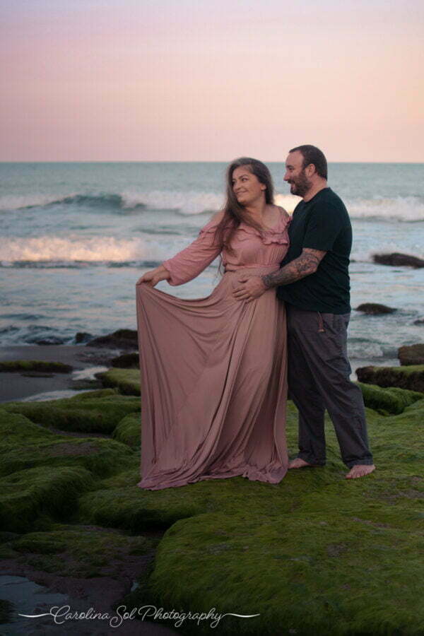 Kure Beach NC couples portrait adventure beach photography.