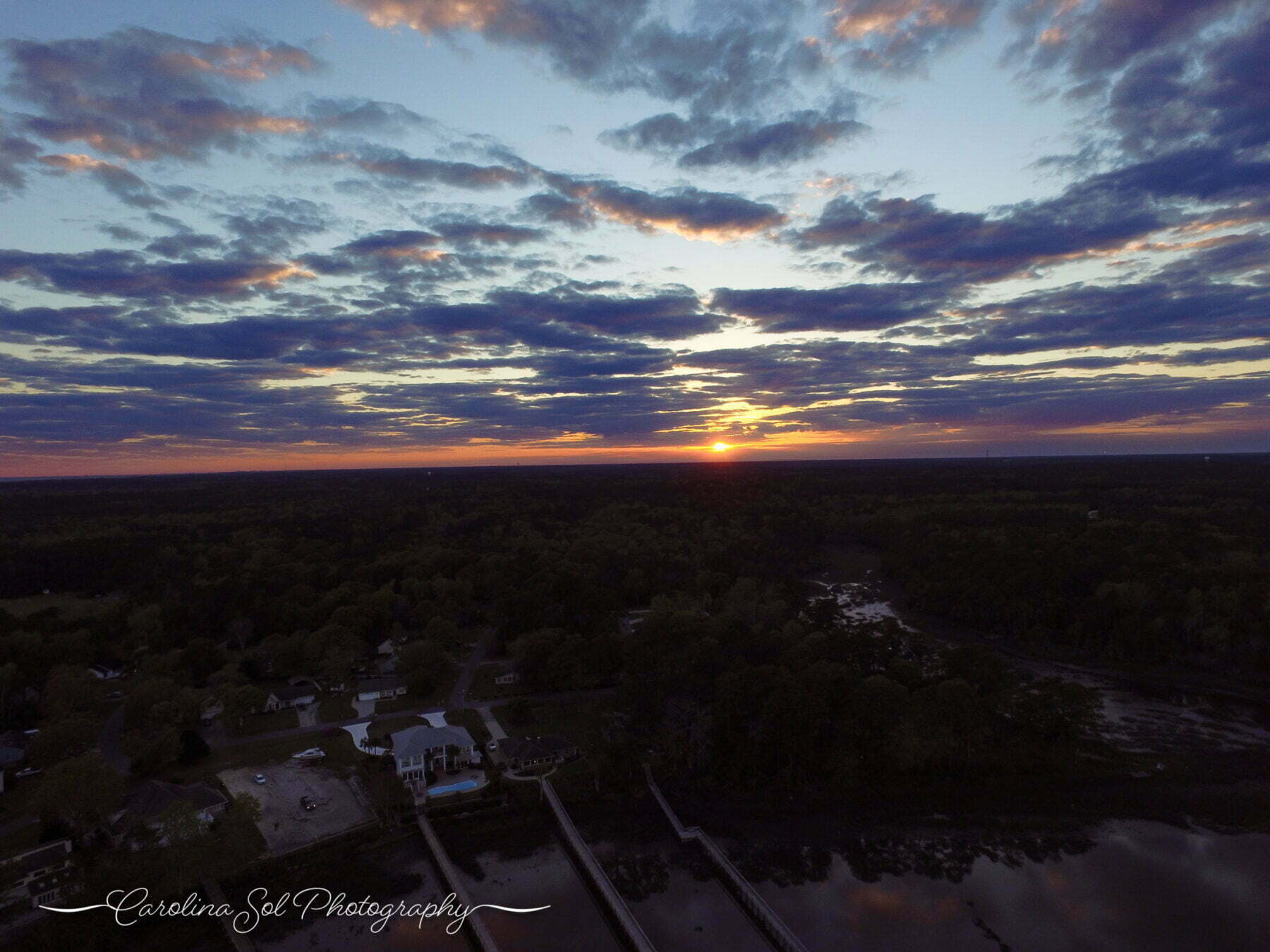 Shallotte River drone photography.