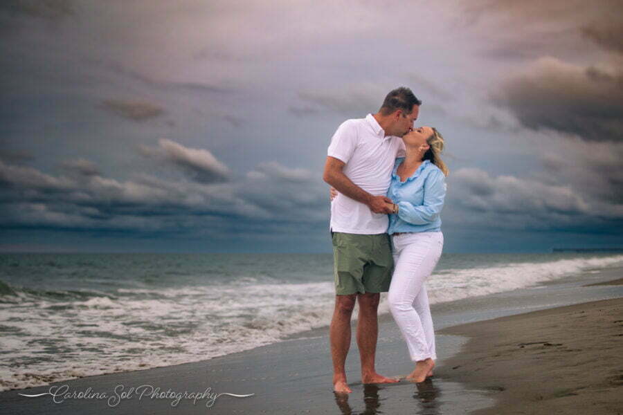 Adventure couples beach photography session Ocean Isle Beach, NC tour.