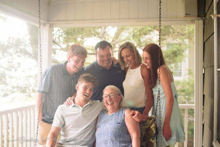 Sunset Beach, NC lifestyle extended family portrait photography at home.