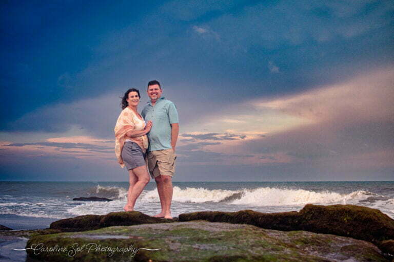 Adventure couples family photography session Kure Beach, NC.