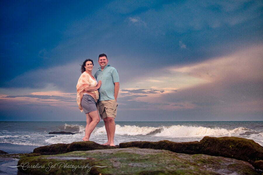 Adventure couples family photography session Kure Beach, NC.