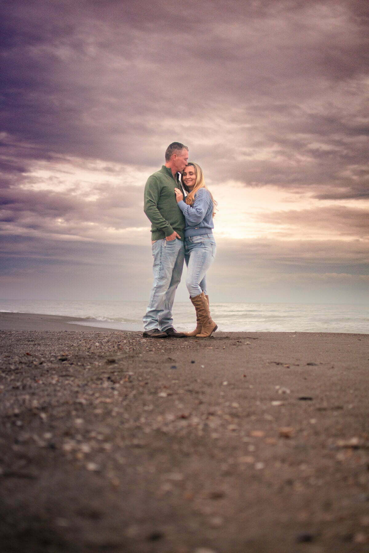Adventure couples portrait photography Holden Beach, NC.