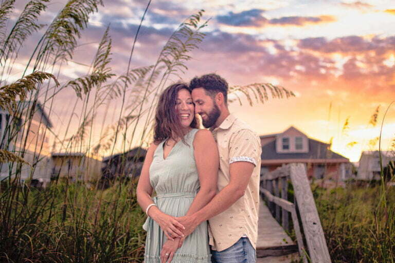Kure Beach surprise proposal engagement session Wilmington, NC.