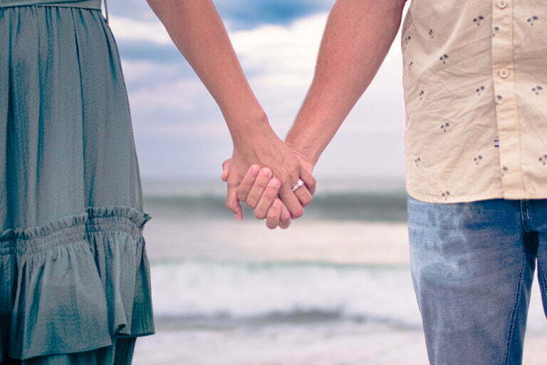 Kure Beach, NC couples engagement photography.