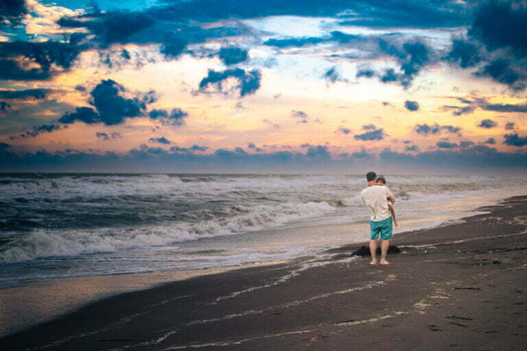 Lifestyle family beach photography Oak Island, NC