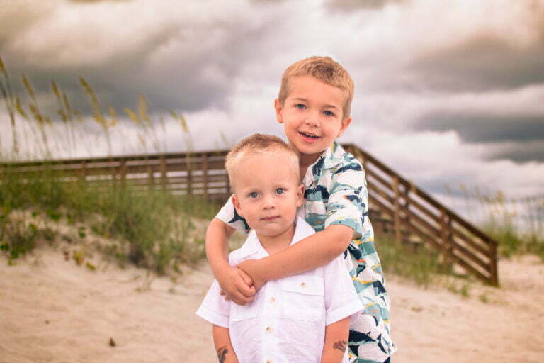 Lifestyle family portrait photographer Ocean Isle Beach, NC.