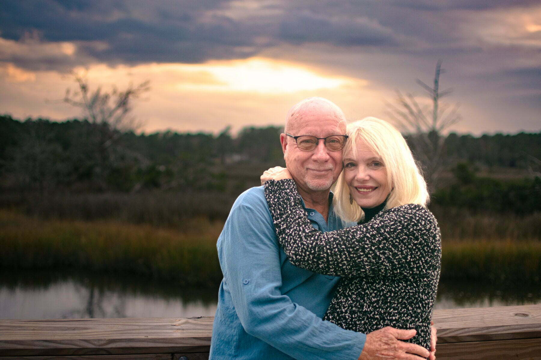 Adventure couples portrait photography session along the Shallotte River, NC.