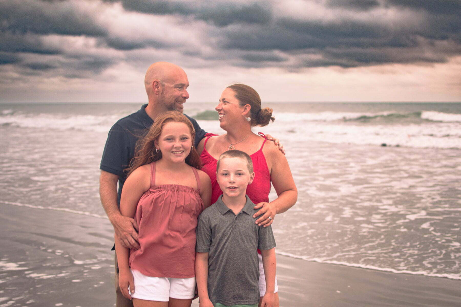 Family photography session at Sunset Beach, NC.