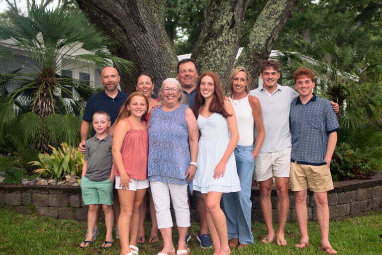 Sunset Beach, NC family photography session under oak trees.