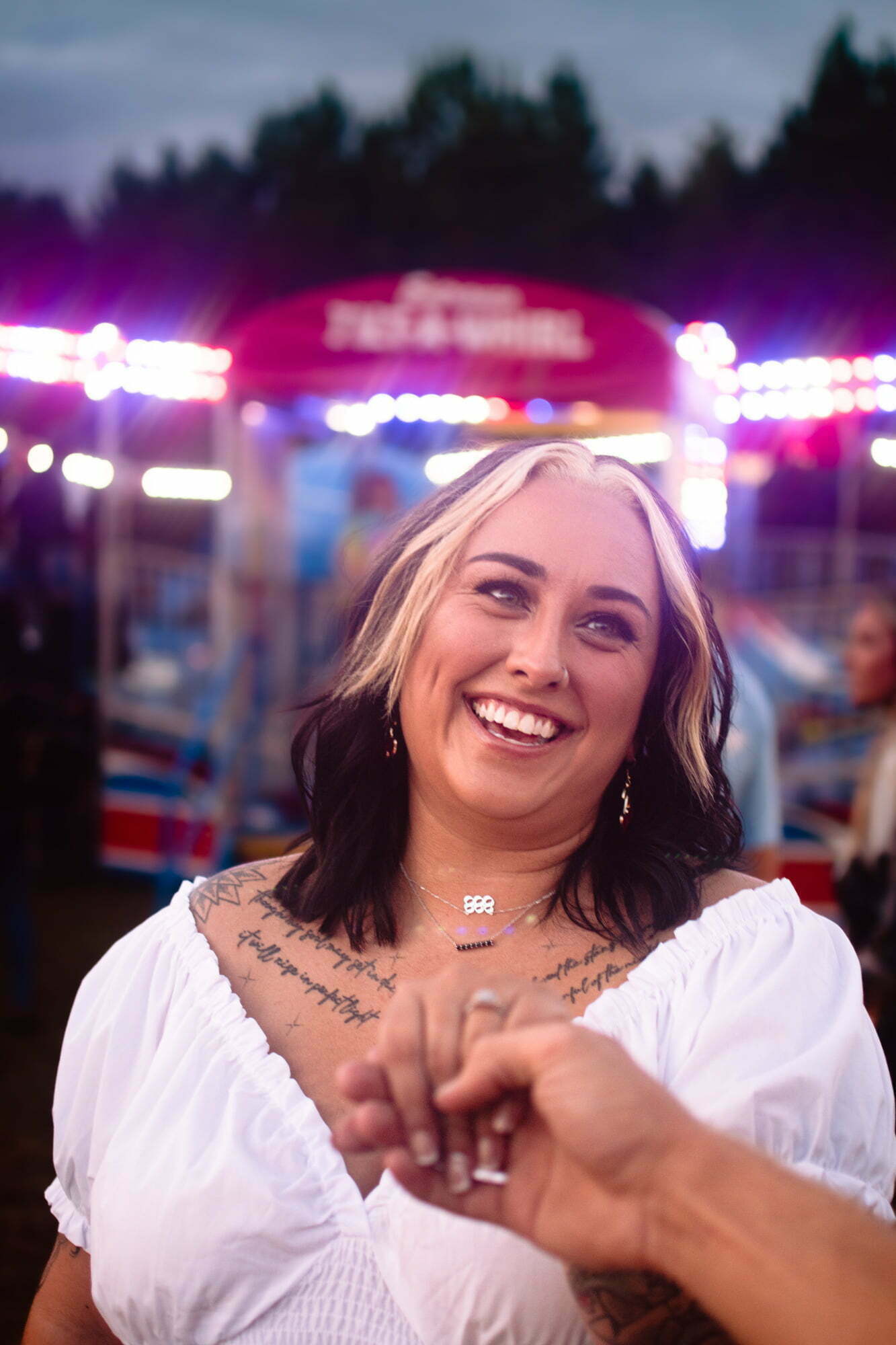 Photo Columbus County Fair Whiteville, NC Engagement Photography Session.