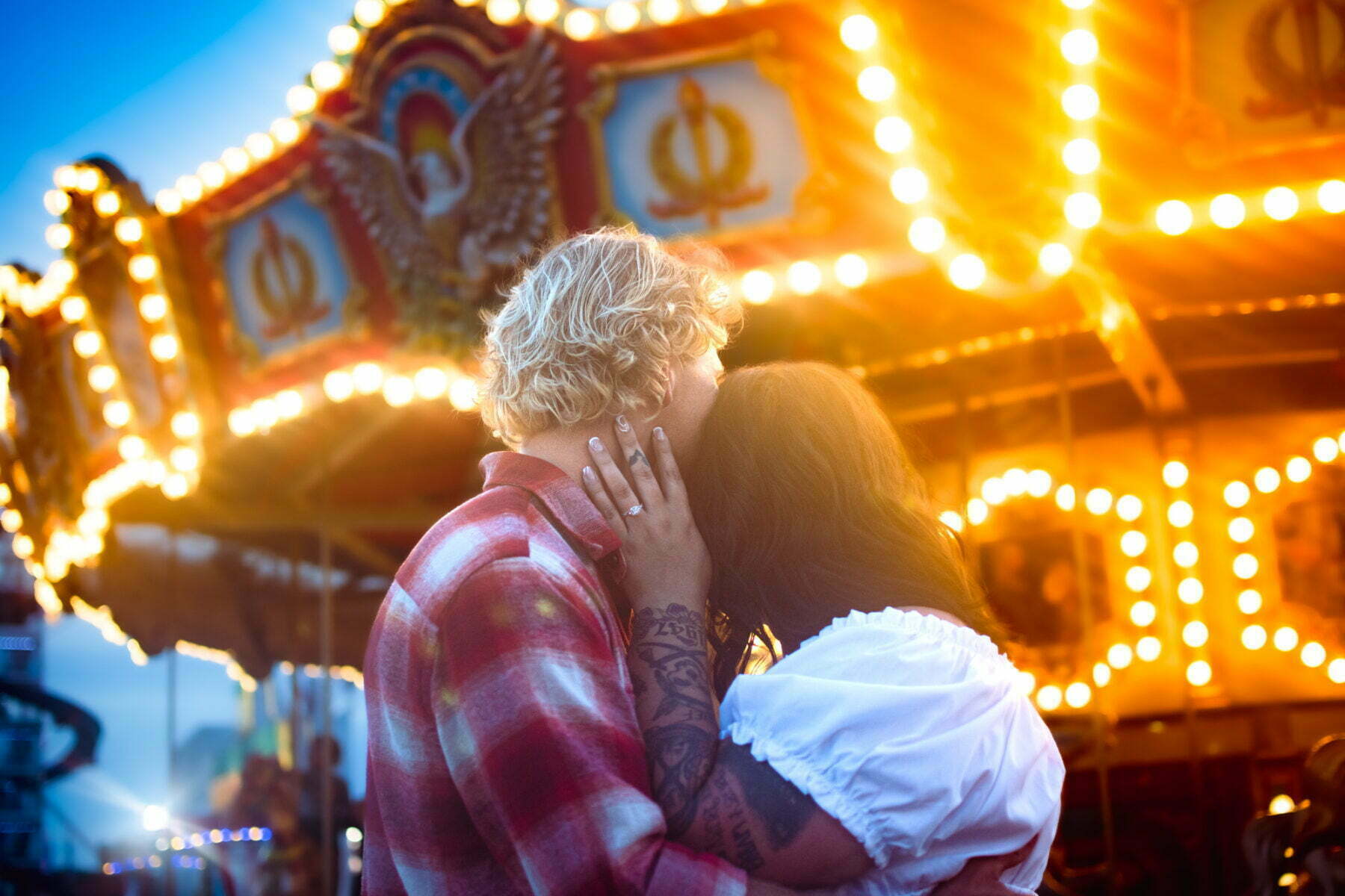 Photo Columbus County Fair Whiteville, NC Couples Engagement Photography.