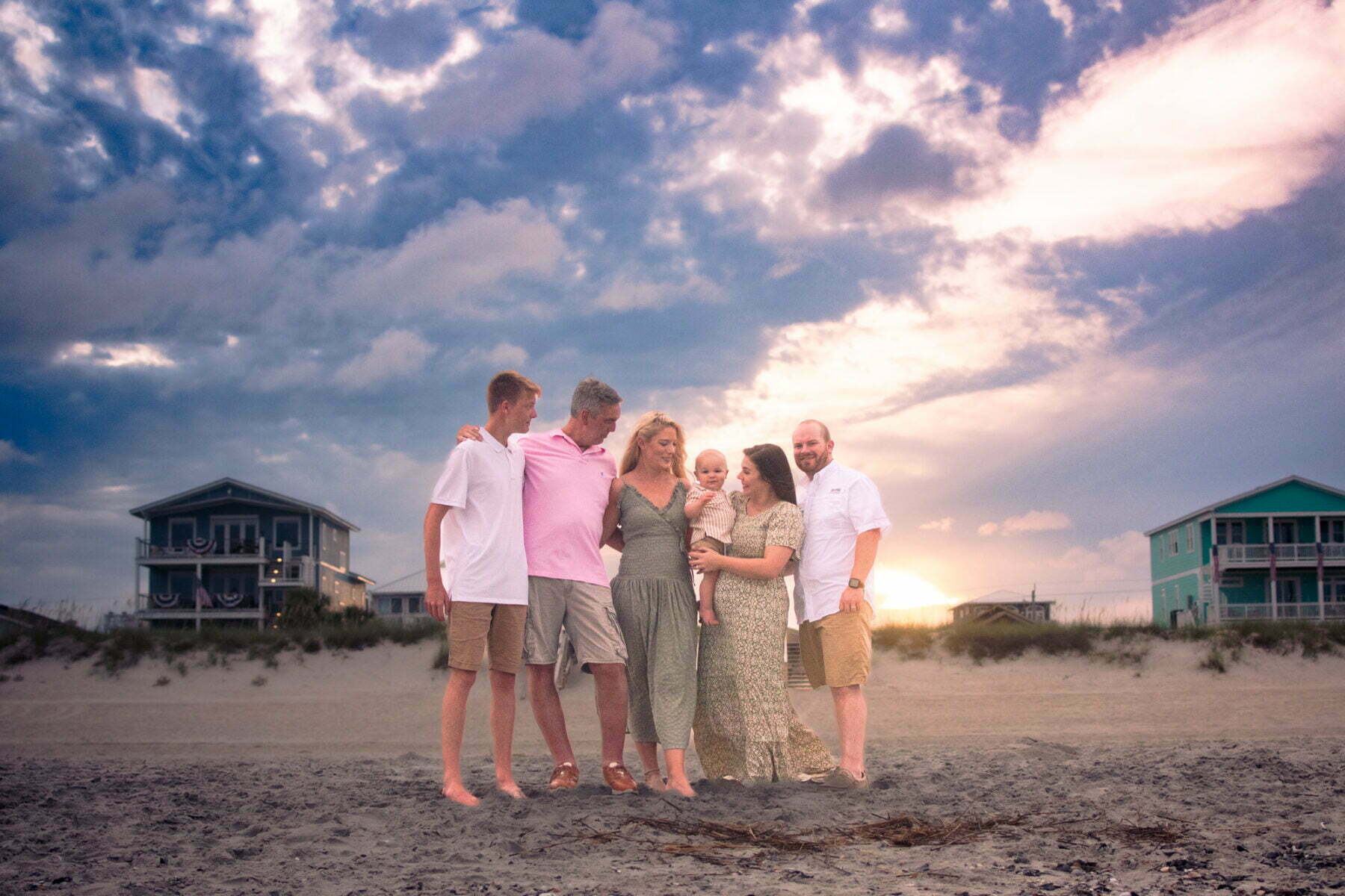 Wilmington, NC family photography session on the beach.