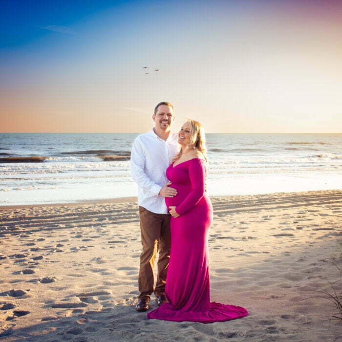 Ocean Isle Beach, NC maternity portrait photography session.