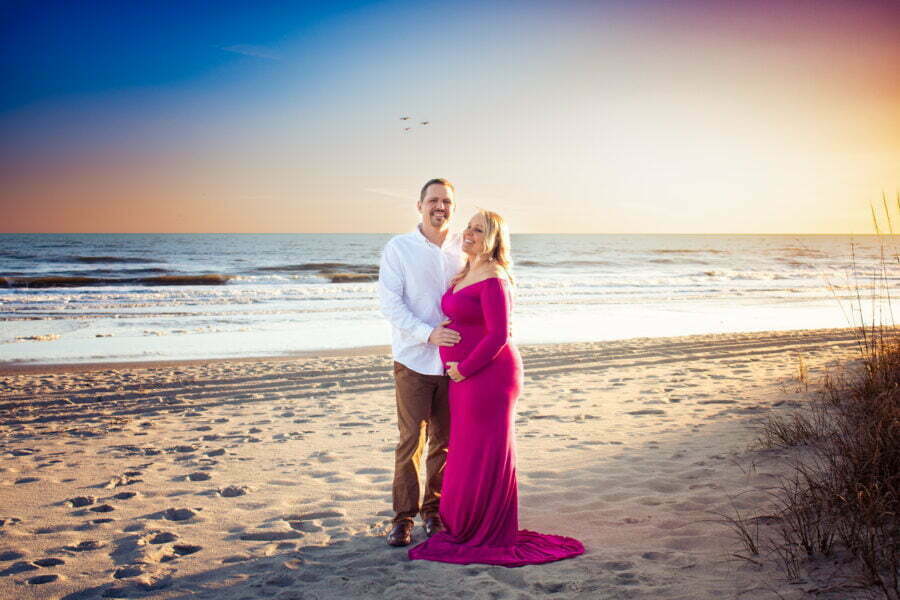 Ocean Isle Beach, NC maternity portrait photography session.