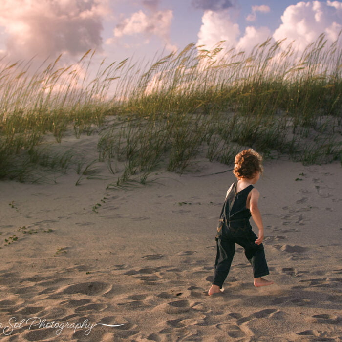 Holden Beach lifestyle family photographer sunset session.