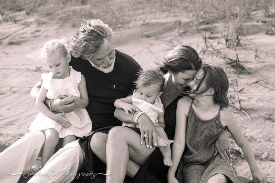 Holden Beach vintage B&W lifestyle family photography.