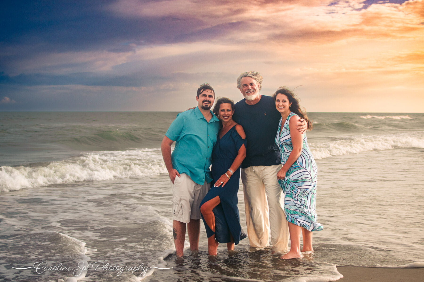 Professional lifestyle bold family photography Holden Beach, NC.