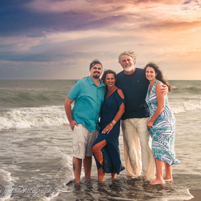 Professional lifestyle bold family photography Holden Beach, NC.