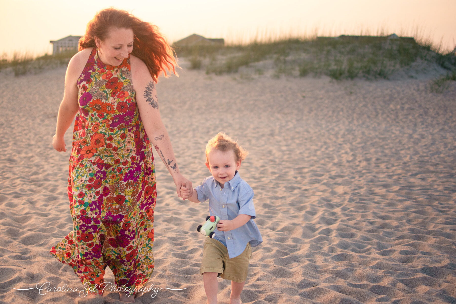 Candid mom and me photography session Holden Beach, NC.